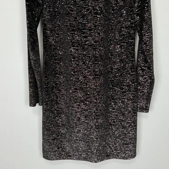 Misa Los Angeles Womens Stormi Mini Dress Black Metallic Long Sleeves size Small - Picture 10 of 15
